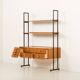 Italian free standing shelving unit with drawers, 1970s
