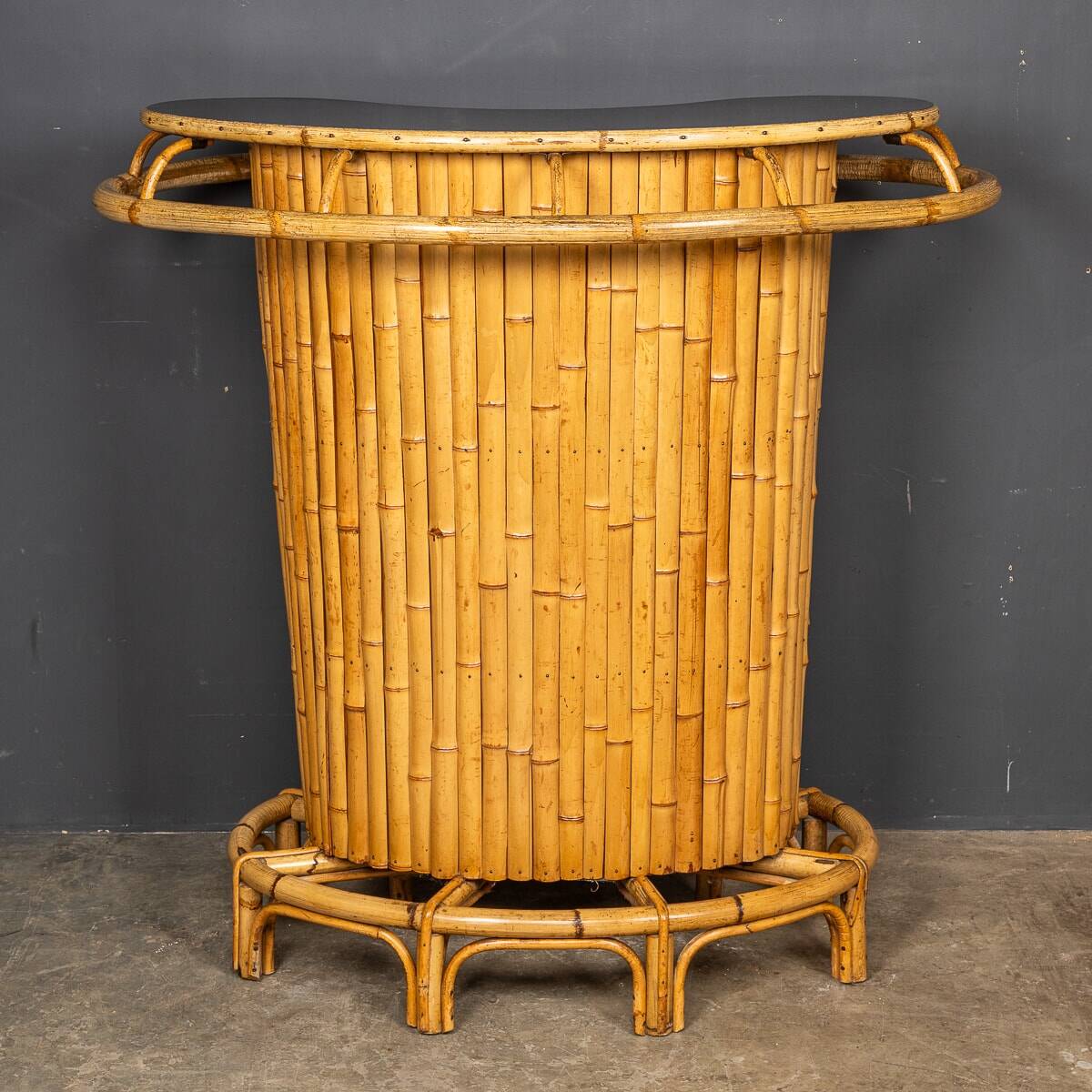 20thc italian standing bamboo tiki bar c.1960
