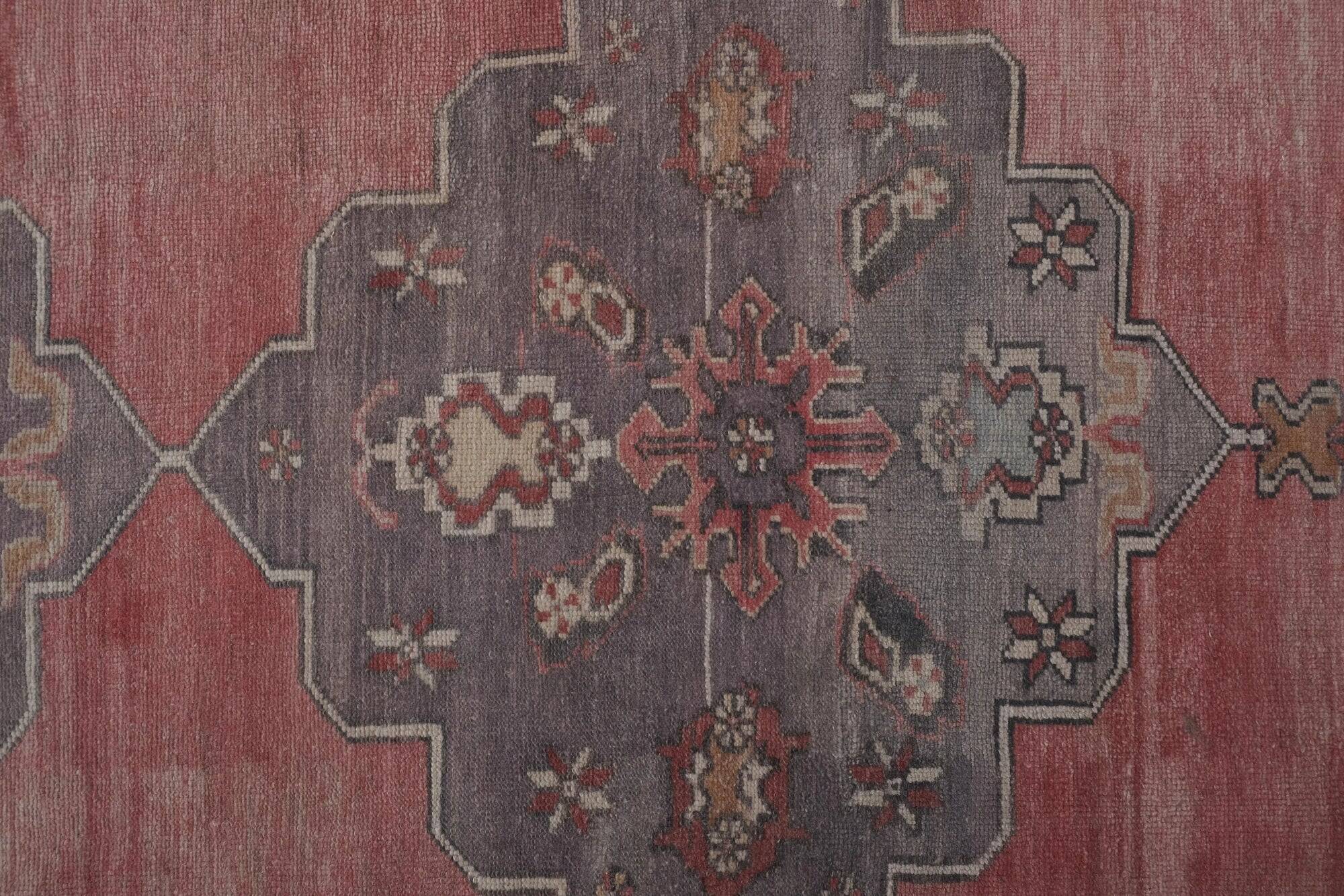 Vintage Turkish hallway rug 104x682 cm