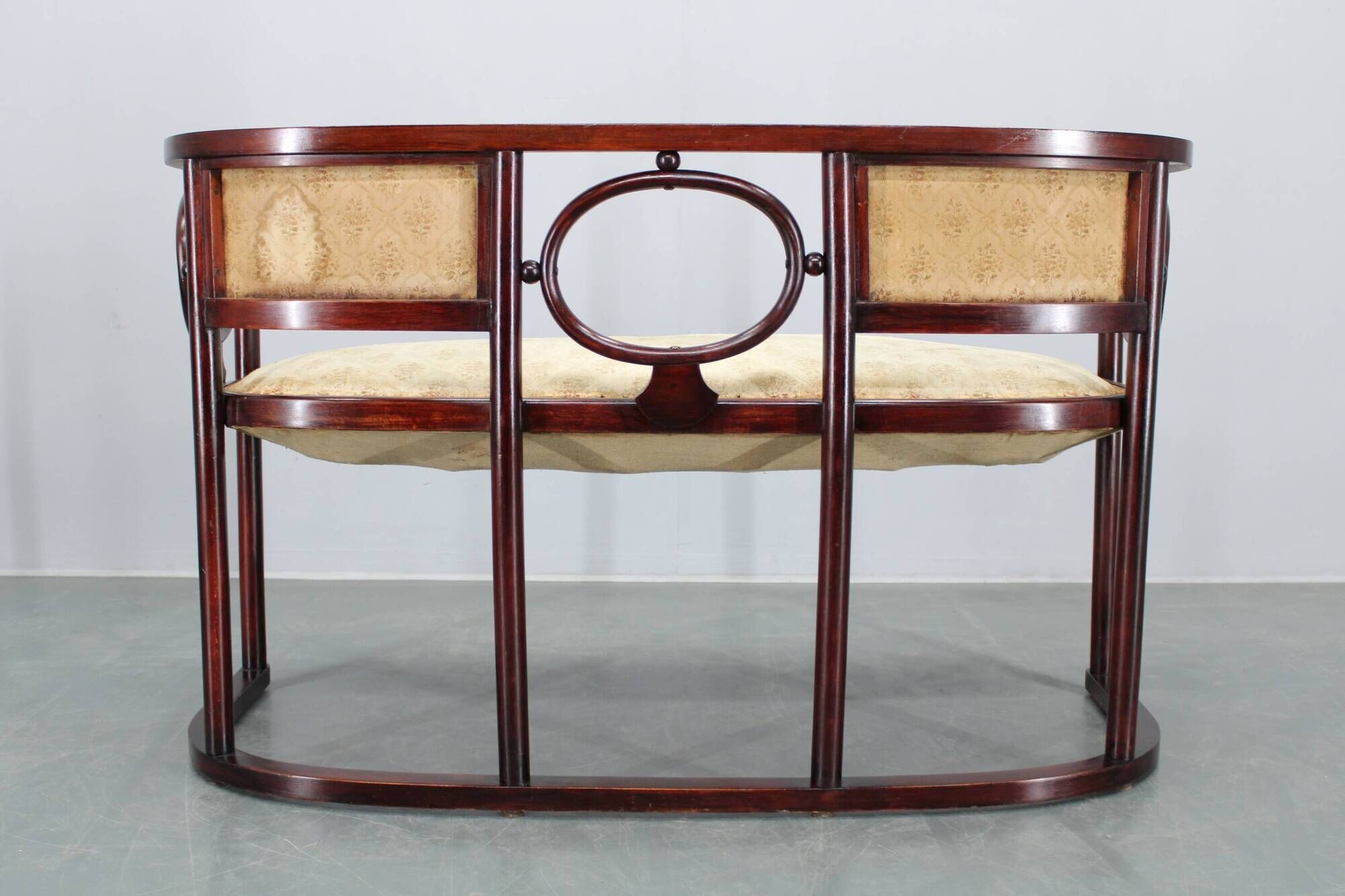 Josef Hoffmann Variation of Art Nouveau "Fledermaus" sofa by Fischel
