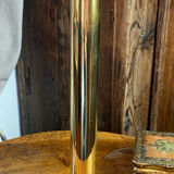 Brass lamp with pleated shade