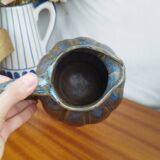 Stoneware Pitcher or Carafe in the Shape of a Pumpkin, Art Deco Period 1930s
