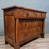 Empire walnut period chest of drawers circa 1810-1820