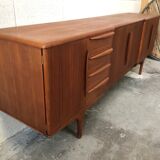 Teak enfilade stamped "TV furniture Paris"