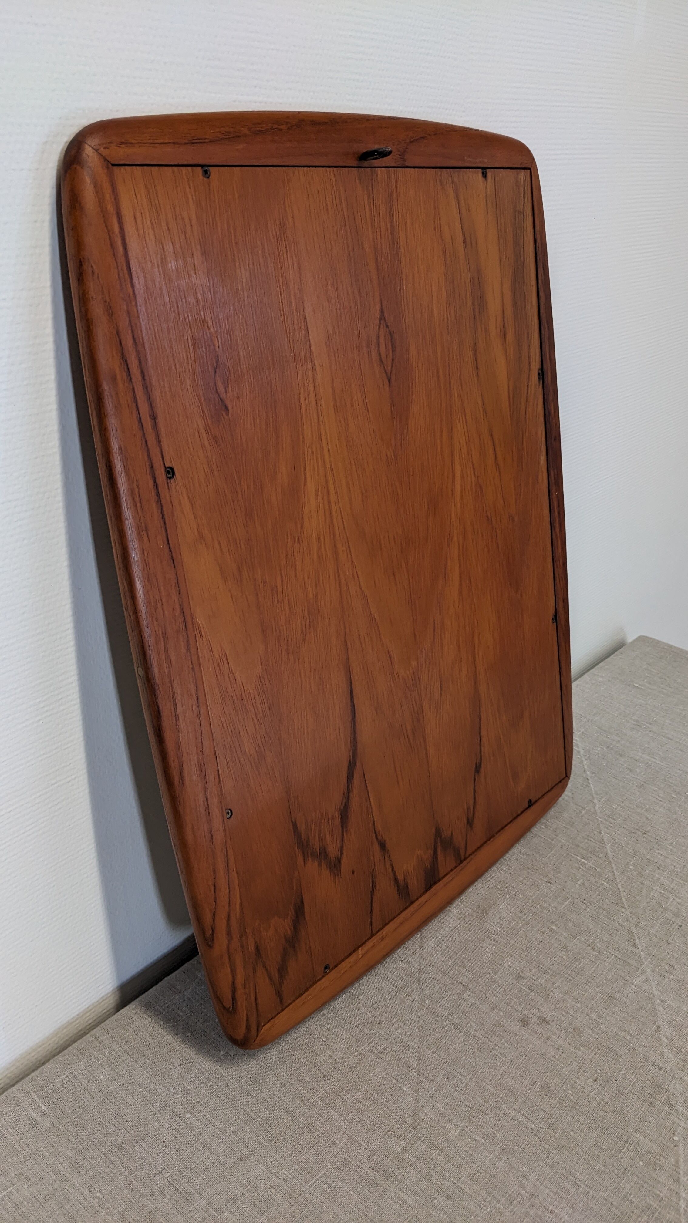 Scandinavian mirror in solid teak, Denmark circa 1970.