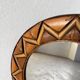 Round rattan mirror 1980