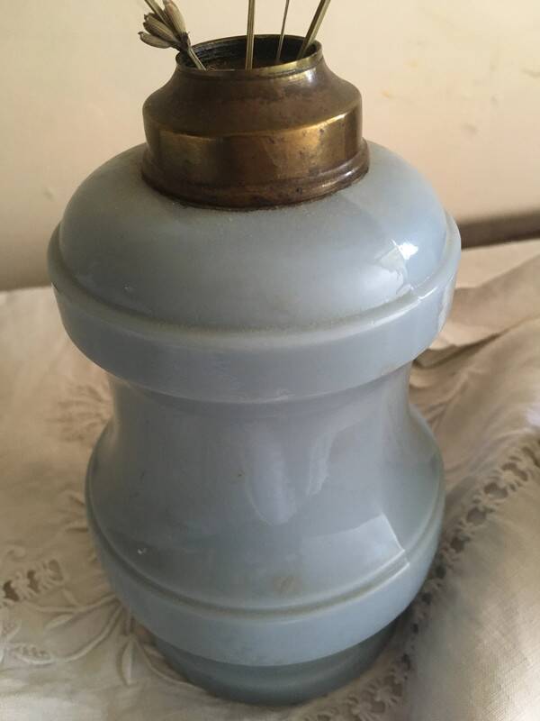 Blue Opaline lamp base