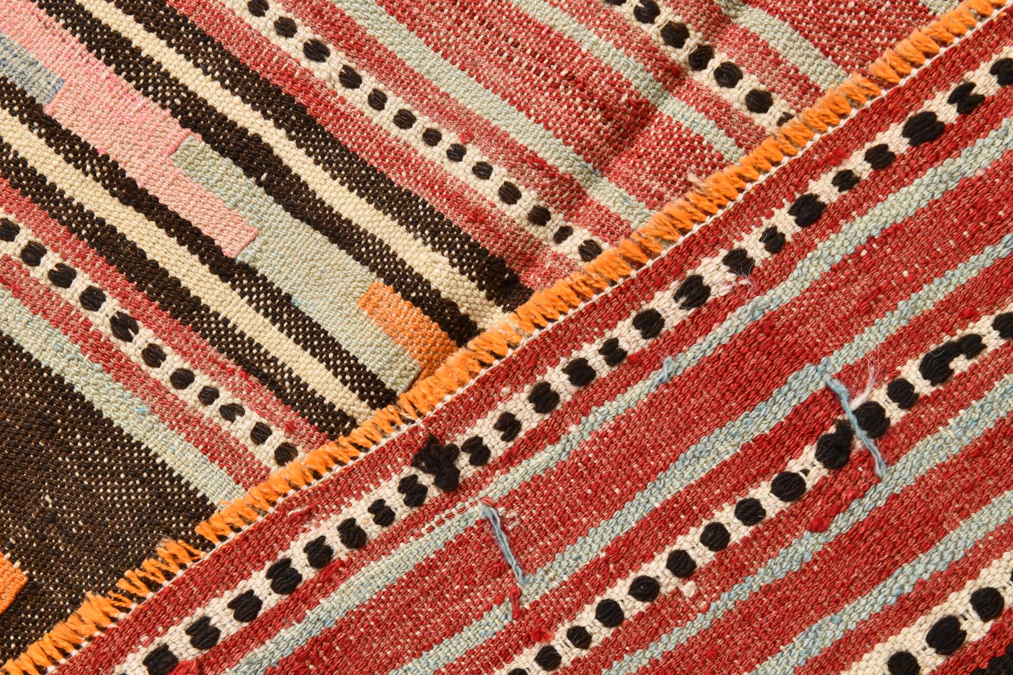 4x6 Red Pink Persian Kilim Rug, 131x196Cm