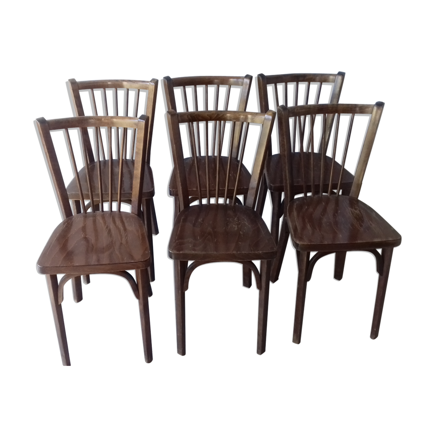 Lot de six chaises bistrot
