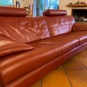 Roche Bobois 3-4 seater sofa L240 Agadir lagoon leather