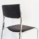 Chrome chair in gray fabric, Italy 1970s