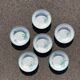 Set of 6 old Sainte Amandinoise earthenware plates with lily of the valley decor