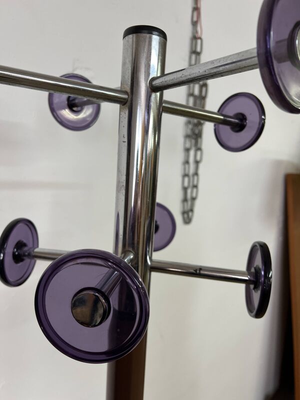 Porte manteau industriel en métal chromé