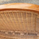 Rattan and bamboo armchair