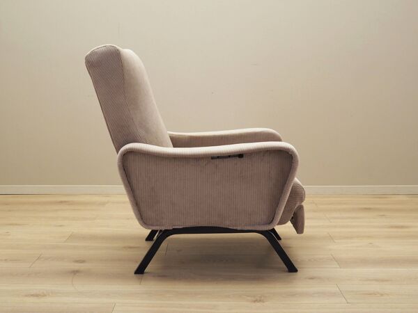Fauteuil réglable, design italien, années 70, fabrication : Italie
