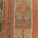 2x9 Vintage Coral Orange & Green Turkish Runner Rug, 70x275Cm