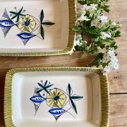 Set of 3 vintage serving dishes from the Flamingo series by Stavangerflint