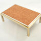 Coffee table chrome brass red marble Romeo Rega 1970