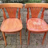 Set of 5 brasserie, bistro chairs, in their original condition, vintage, 1960s