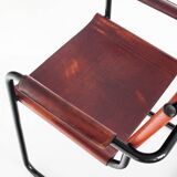 Cantilever chairs model MG5 in leather edition by Matteo Grassi. Italy, 90s