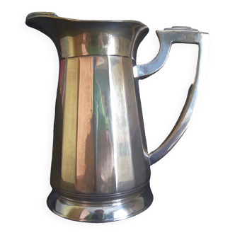 Art Deco water carafe in silver metal