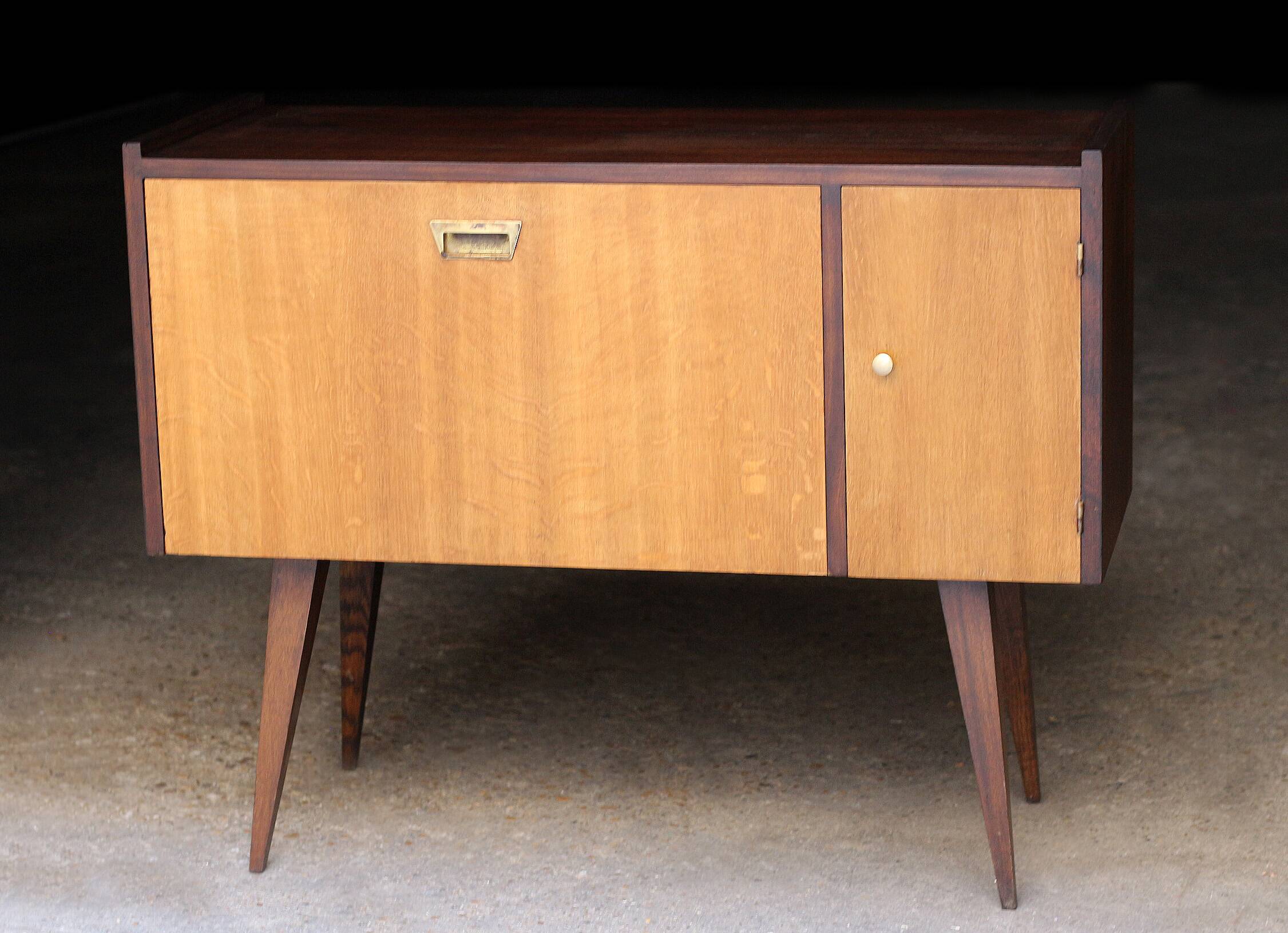 Very elegant small vintage Scandinavian sideboard.