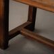 Antique work table/console in solid oak, Auvergne, circa 1900