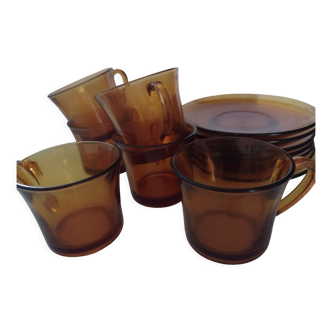 Set of 6 coffee cups + vintage cup underwear