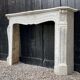 Louis XV style fireplace in Carrara marble around 1900