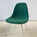 Pair of chairs low base Charles and Ray Eames, fabric Alexander Girard, ed. Herman Miller, 1970