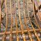 Vintage rattan children's armchair