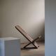 Chaise pliante palaver tribale africaine rustique sculptée à la main, Wabi Sabi, années 1970