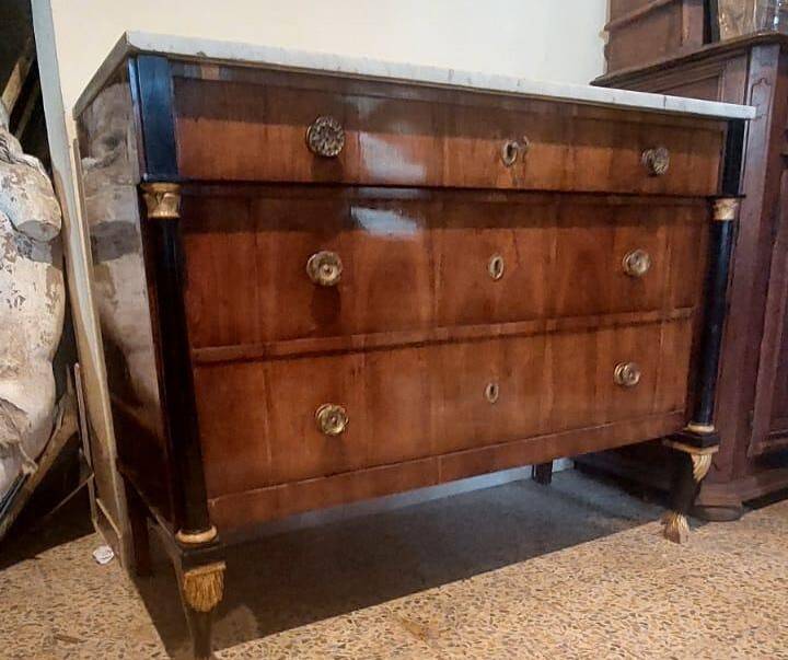 Commode Empire avec miroir - Italie du début du XIXe siècle (Lucca)