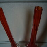 Vases soliflore verre rouge