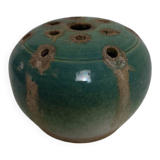 Handcrafted glazed stoneware flower vase