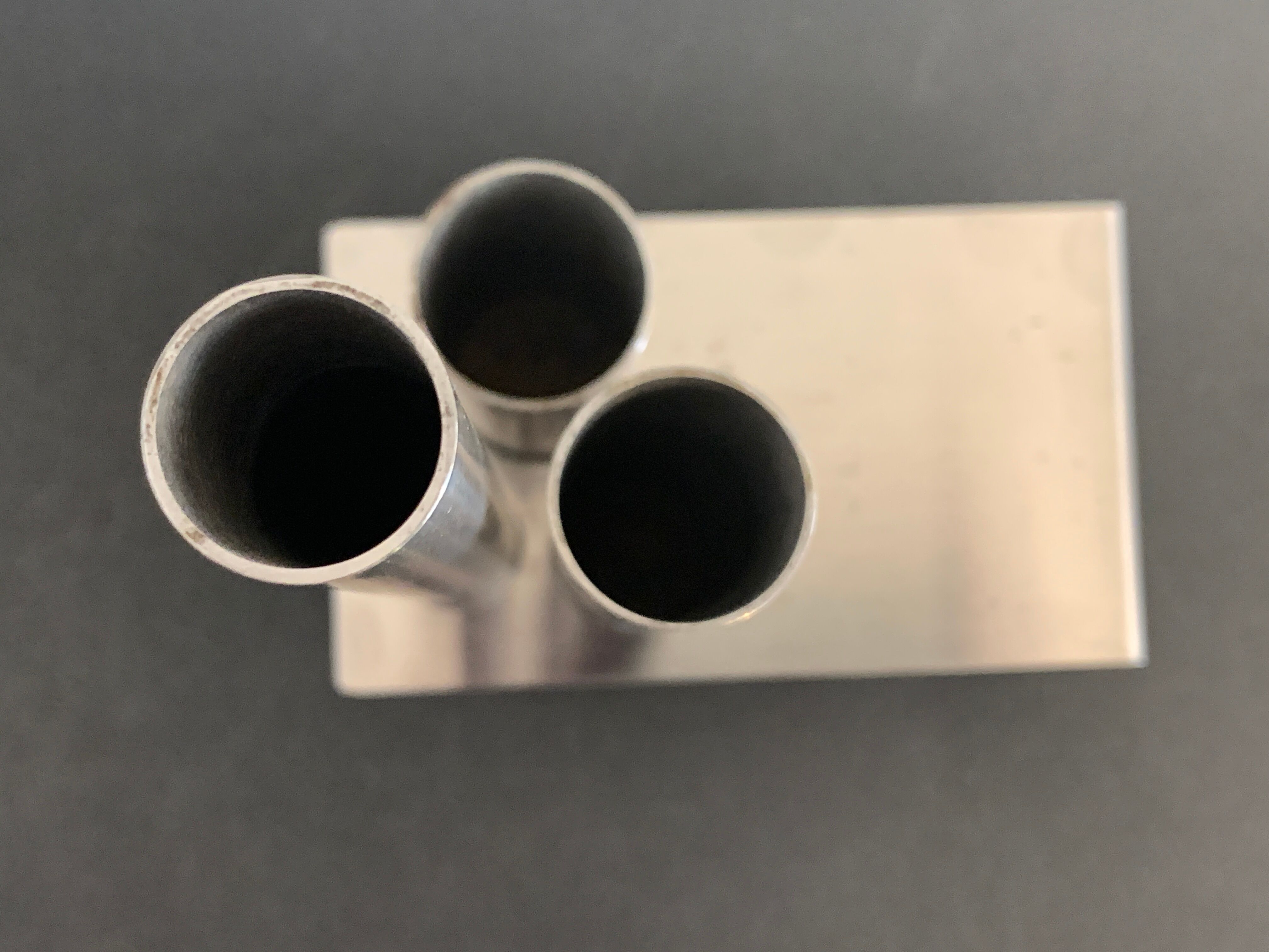 Soliflore vase en inox Létang Rémy, 1970