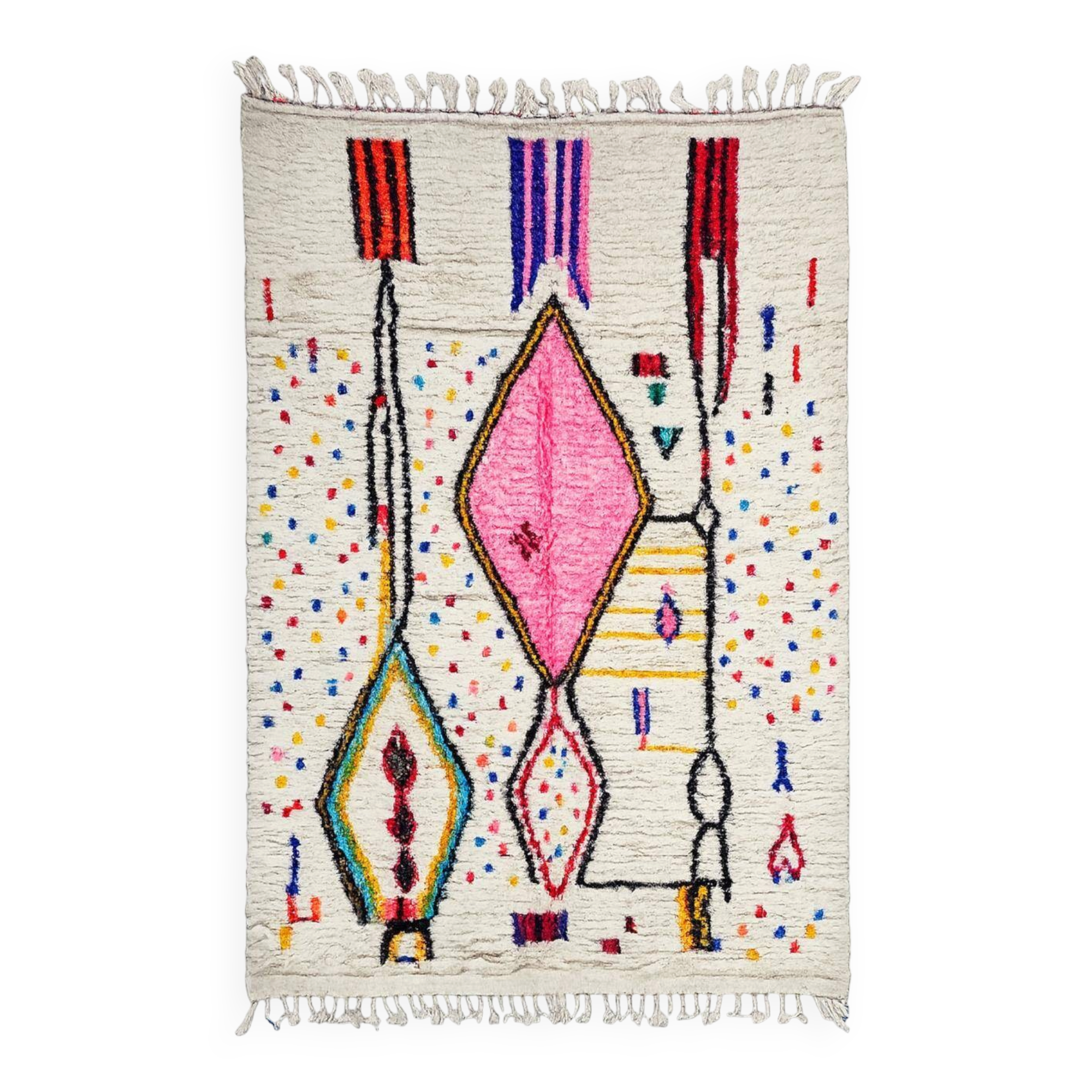 Tapis Azilal Marocain Coloré - 300 x 190 cm