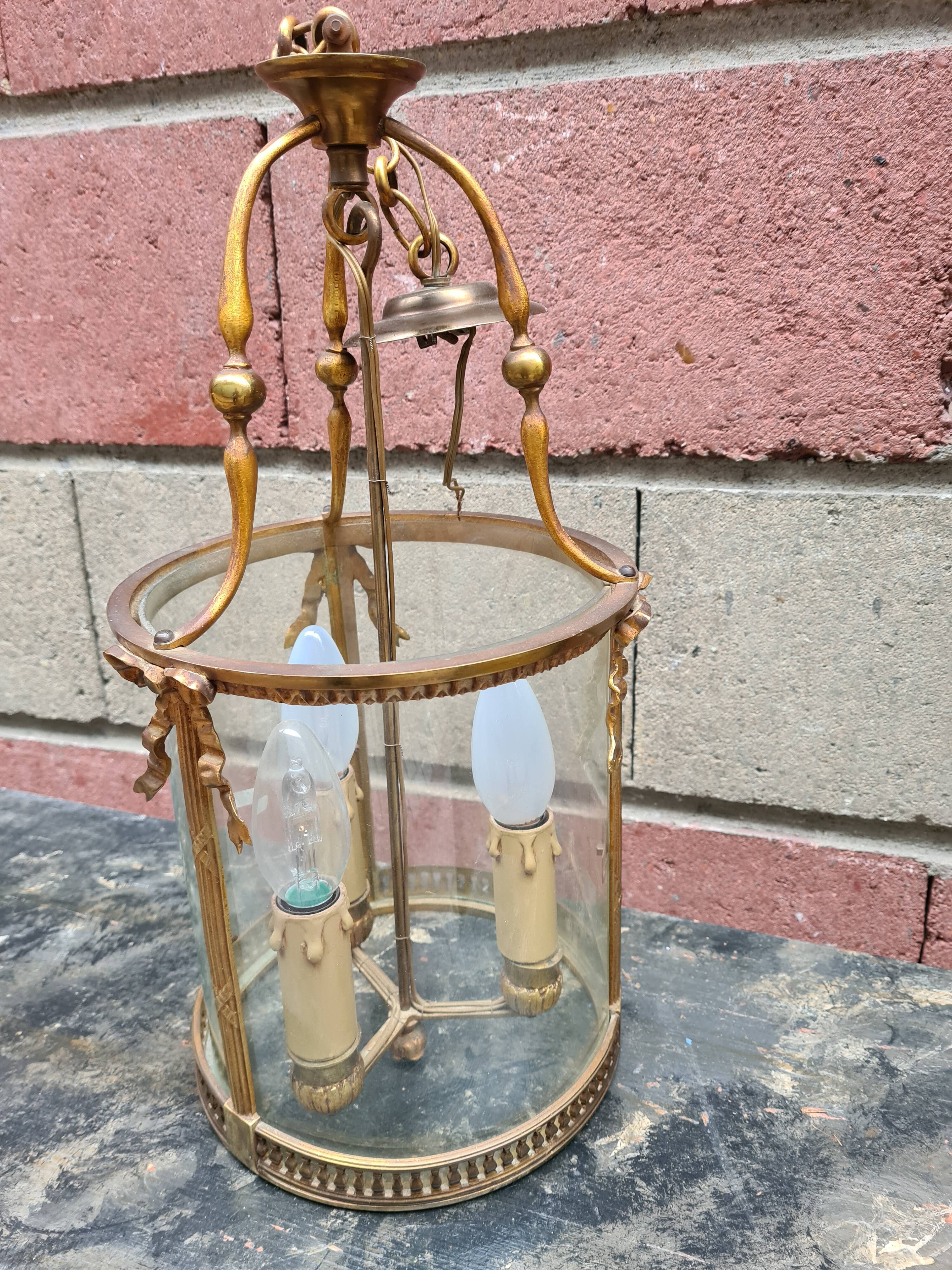 Old Lantern Louis XVI brass