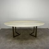 Oval marble table from the 70s