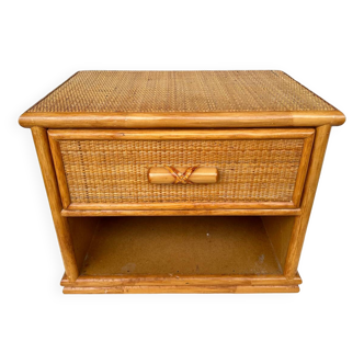 Rattan bedside table