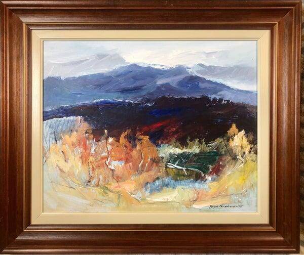 Original Swedish Oil on Panel – “Autumn Landscape” by Torgny Forsberg