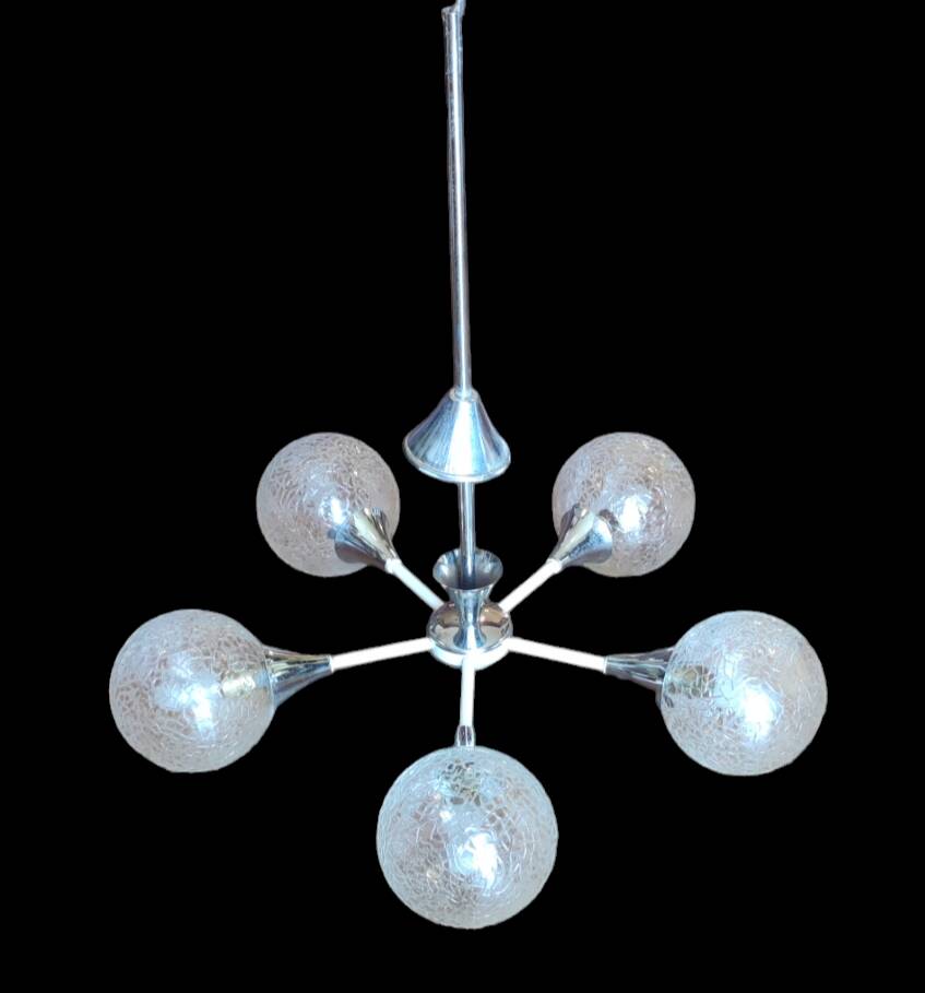 Sputnik designer pendant chandelier 1970s