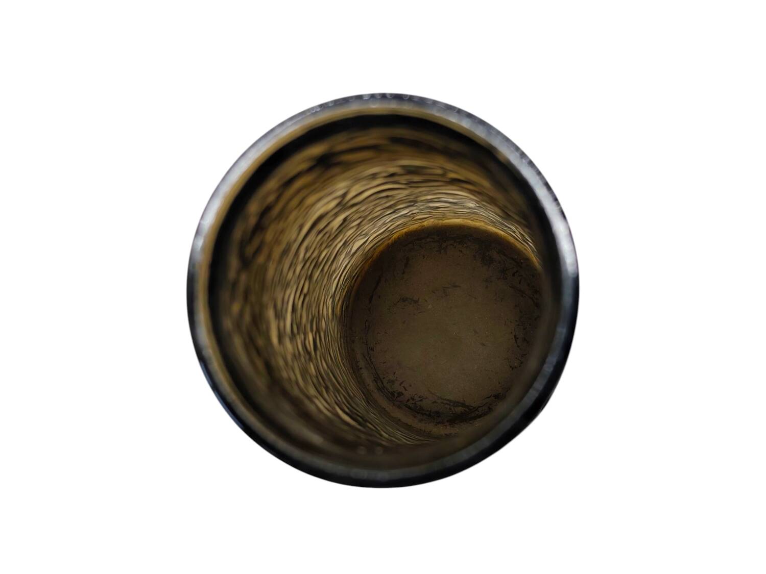 Vintage 1970s Art Glass Vase - Textured Amber Gradient Design