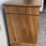 Commode style Louis Philippe en ronce de noyer,  fin XIXème