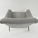 Grey square shell chair