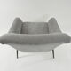 Grey square shell chair