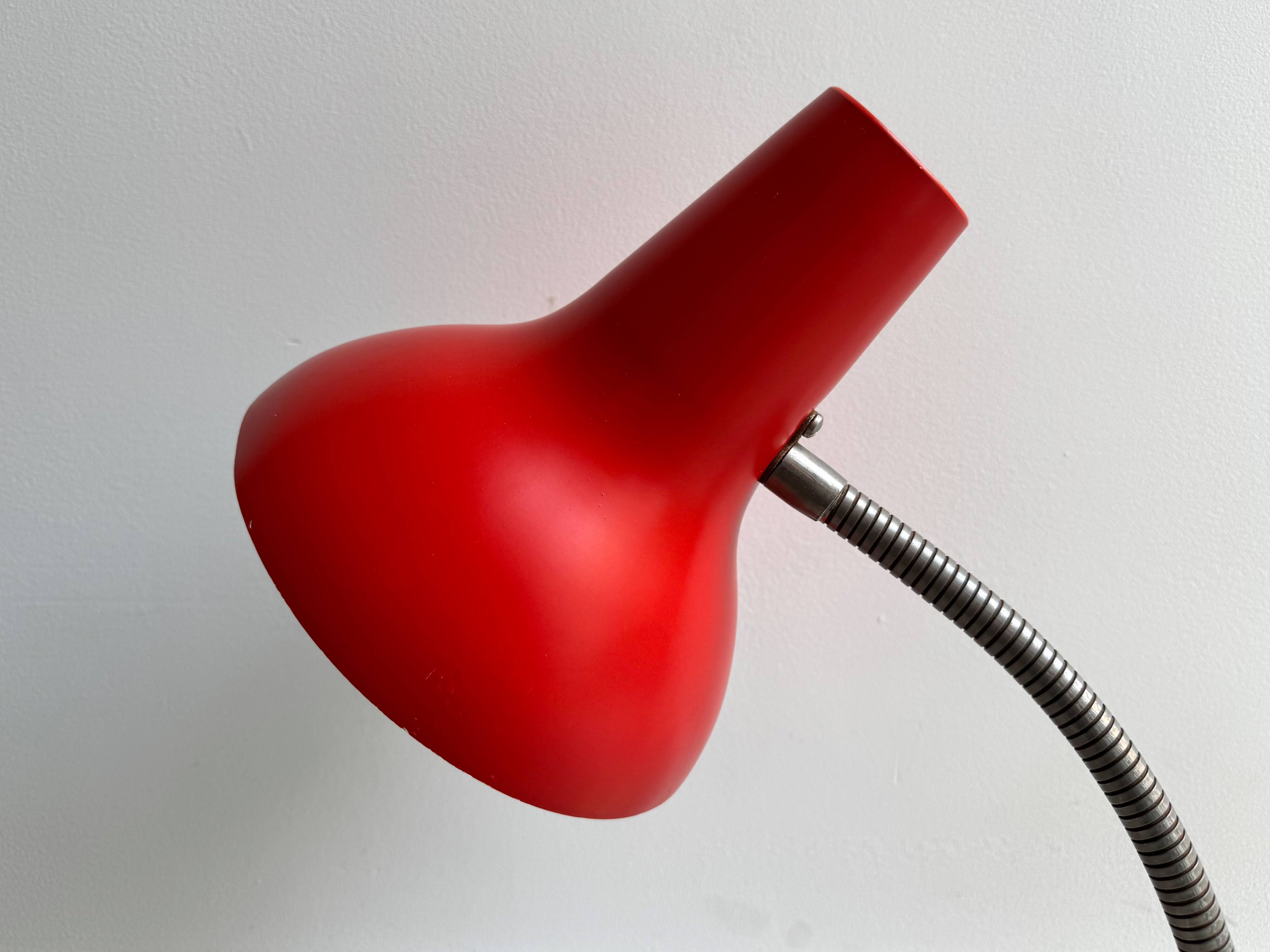 Large Mid Century red SIS desk lamp