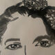 Contemporary portrait of a woman in ink