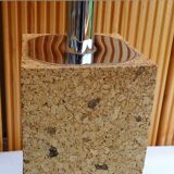 Ambient lamp in cork and chromed metal desing 1970