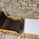 Lot Fauteuil et table Wilkhahn bois courbé 1980 vintage